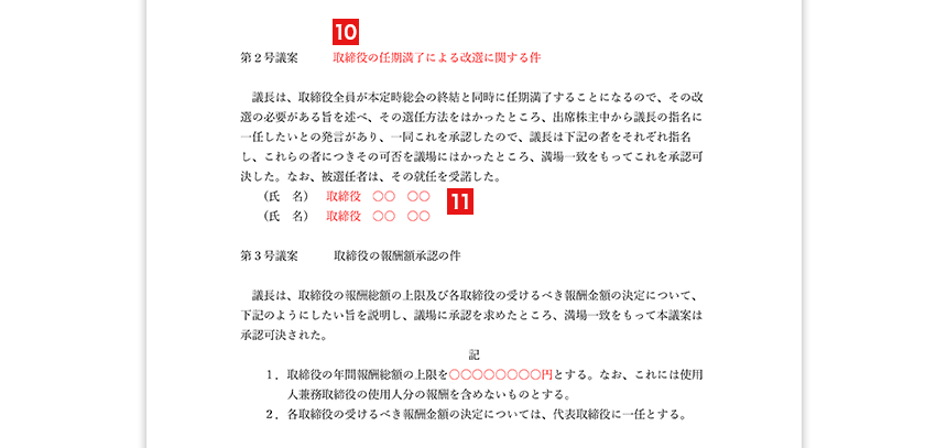 取締役の任期満了による改選に関する件